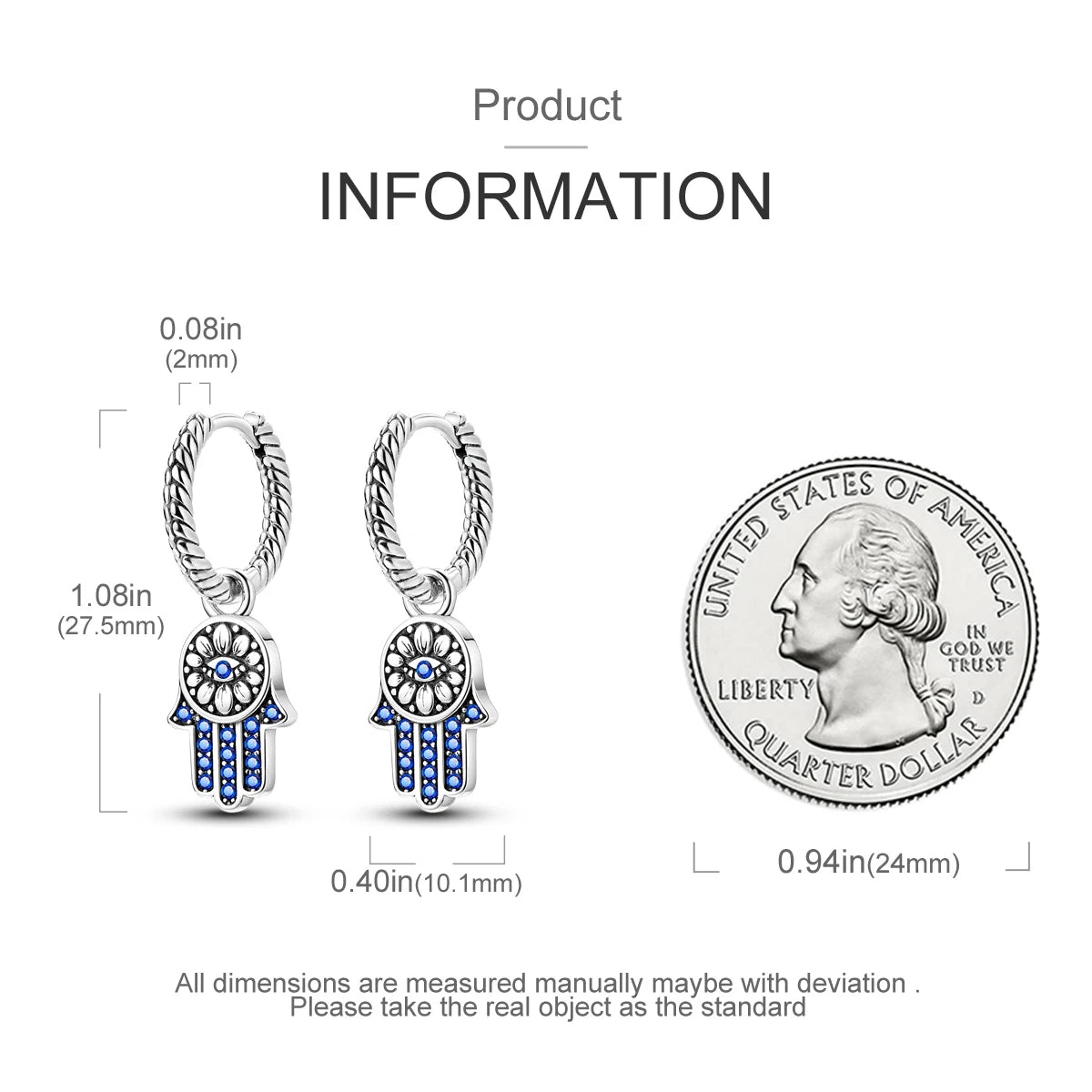 925 Sterling Silver Original Hoop Earring For Woman Luxury  Pendientes Wedding Jewelry Gift