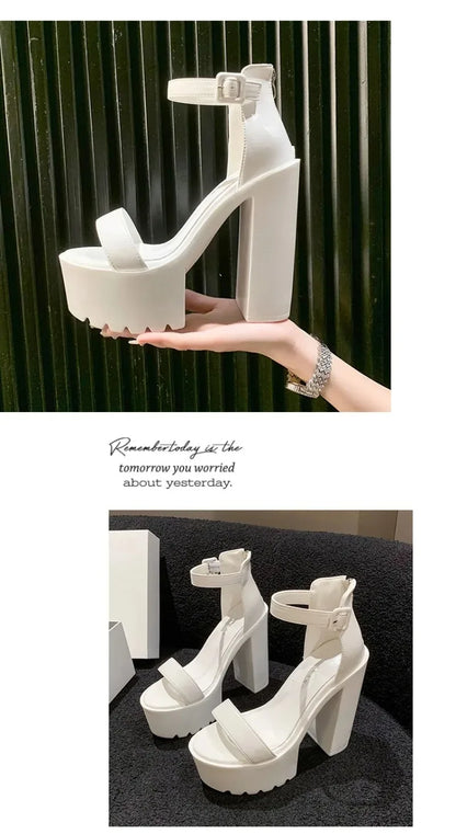 Super High Heels Women's Shoes Fashion Elegant High Heel Sandals Women Party Wedding Pumps Women Luxury Peep Toe Platform Sandal