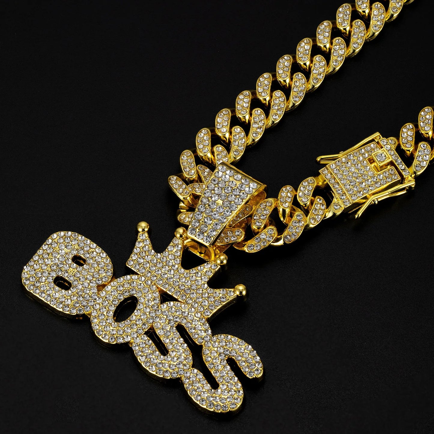 Cuban Dog Chain, Alloy Pet Dog Collar, Gold Necklace for Small to Large Dogs CEO BOSS Luxury Pendant Jewelry Accessory 2026 NEW