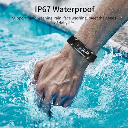 LIGE 1.1 Inch Amoled Heart Rate Monitor Smart Bracelet Wristband Slim Smart Watch Men Women Waterproof  Fitness Tracker Band