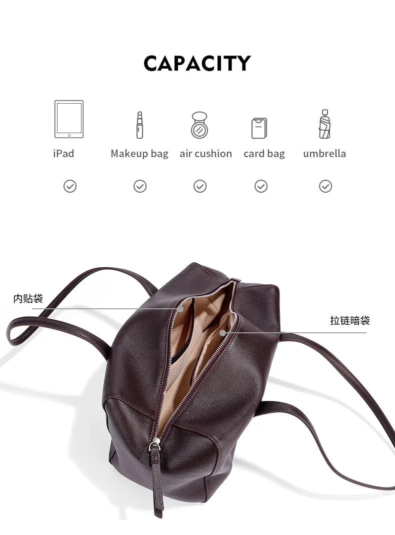 New Women's Natural Suede Leather long handle Shoulder Bag Luxury Designe Genuine Suede Leather Handbags Shopping Underarm Bag