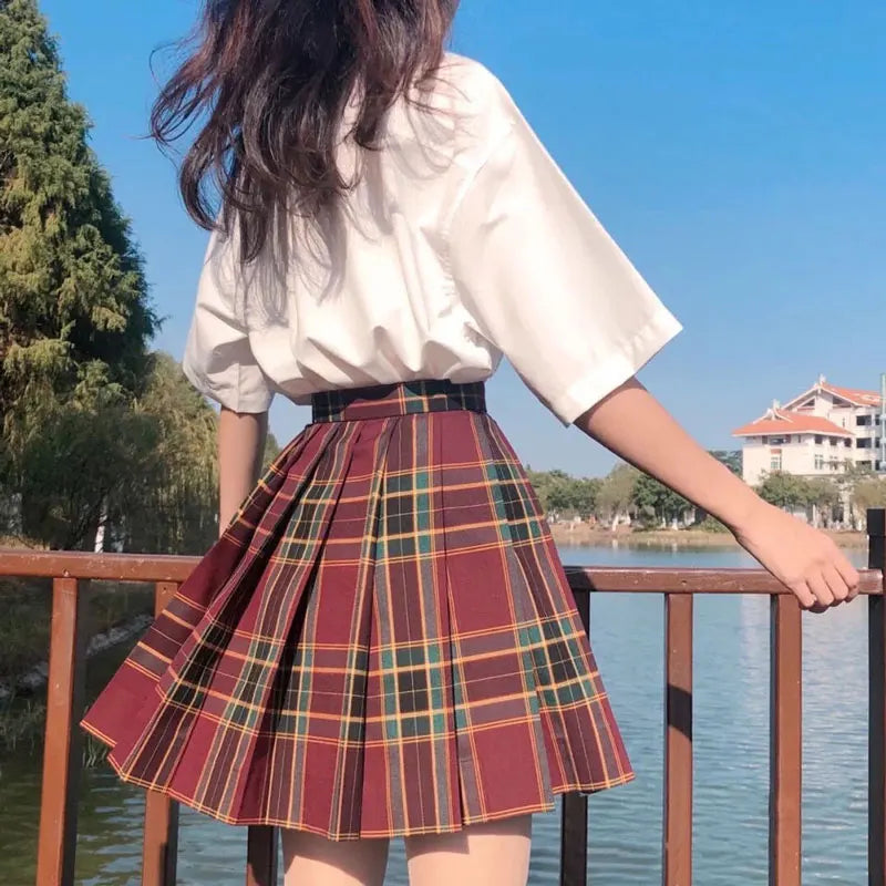 Japanese Bow Tie Skirt Set Student Pleated Skirt Jk Uniform Korean School Sexy Girl Preppy Style Seifuku Japanese School Uniform