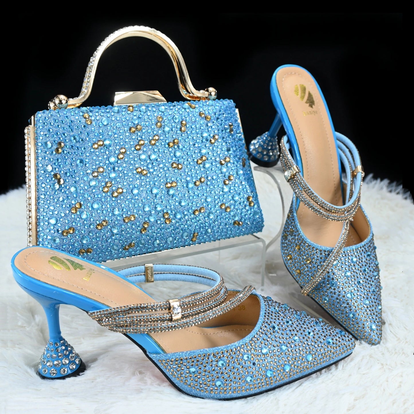 Doershow  Italian Shoe and Bag Set New 2024 Women Shoes and Bag Set In Italy pink Italian Shoes with Matching Bag set  HGH1-19