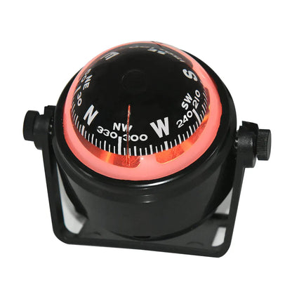 Boat Compass Waterproof Nautical Compass Sea Pivoting Marine With Electronic LED Light For Marine Navigation Positioning