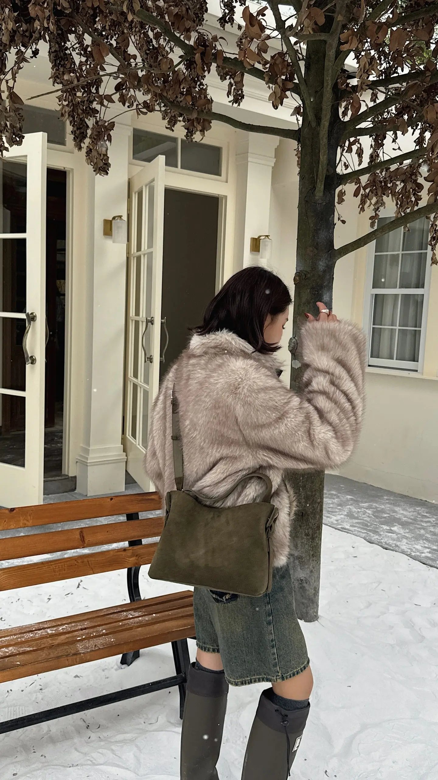 Suede Cowhide fashion ladeis shoulder cross brown bags luxury designer women coffe handbags angola red