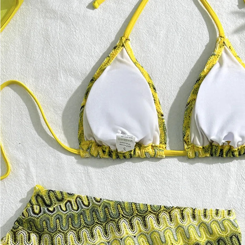 Sexy Bikinis 2026 Female Swimsuits Women's Three-Piece Swimwear Beach Swim Wear Bathing Suits Brazilian Bikini Set Pool Bather
