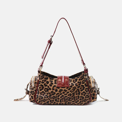 Women's Y2k Punk Vintage Shoulder Purse PU Leather Gothic Rivet Handbag Waist Bag Luxury Black Cross Body Bags with Spikes