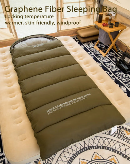 BISINNA Camping Winter Sleeping Bag Lightweight Warm Envelope Backpacking Sleeping Bag for Travel Hiking 1.8kg