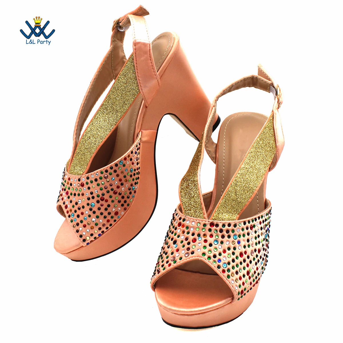 Buckle Strap Sandals Nigerian Women Shoes and Bag Set in Green Color with Wedges Heels For Ladies Party