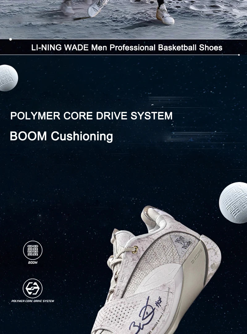 Li-Ning Men's WADE ALL CITY 13 ENCORE Professional Basketball shoes BOOM Cushion LiNing Balanced Competition Sneakers ABAV043
