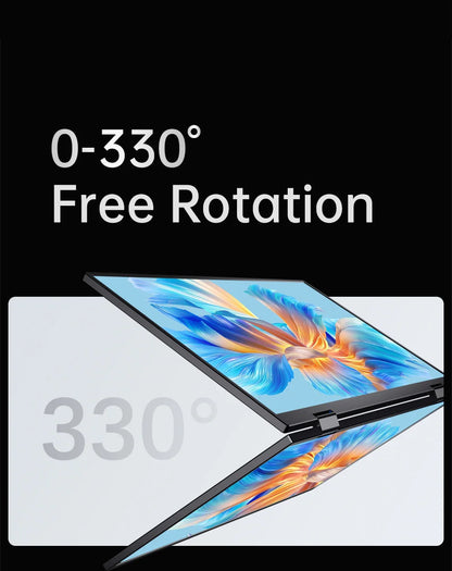 15.6" Folding Portable Monitor Dual Touch Screen 1080p 300nits VESA 75mm Freely Adjust Display Extender for Laptop PC With Bag
