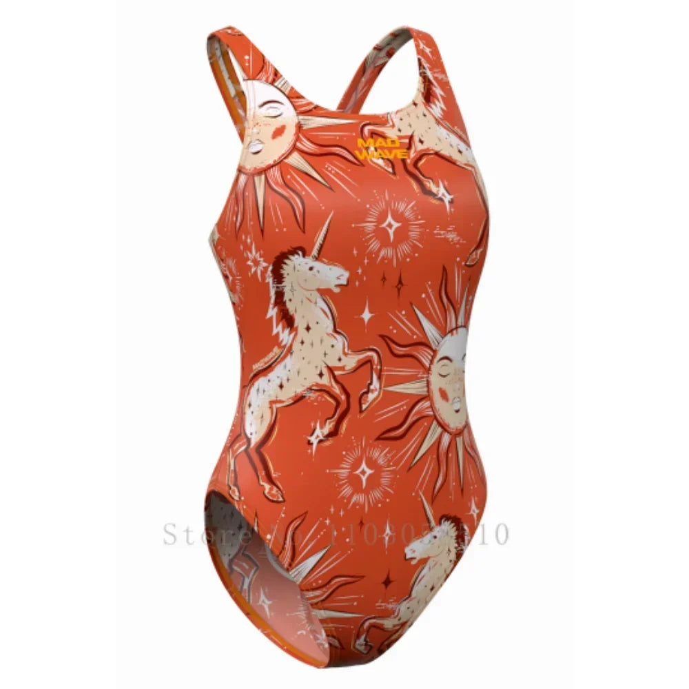 mad wave Women Sexy Swimsuit Skinsuit Diving Surfing Race Triathlon Training Body Physical Training Fitness Race Beach Casual