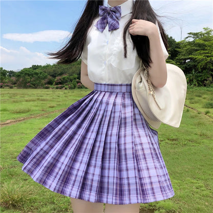 Japanese Bow Tie Skirt Set Student Pleated Skirt Jk Uniform Korean School Sexy Girl Preppy Style Seifuku Japanese School Uniform