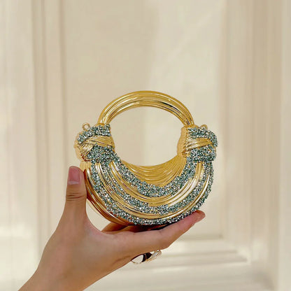 2026 new Ladies' Evening Dress Acrylic Premium Noodle Bag Diamond Decorations Fashionable Banquet Chain Evening Dress Bag