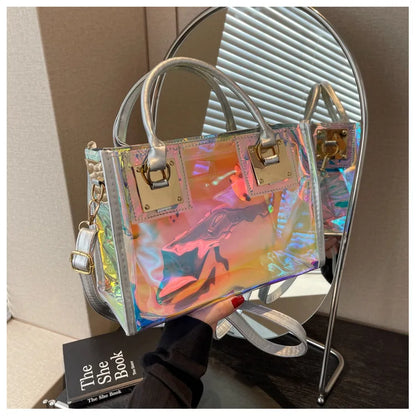 Fashionable Plastic Dazzling Colors Casual Crossbody Bags for Women Ladies Luxury Designer Tote Handbags Travel Shoulder Bag Sac