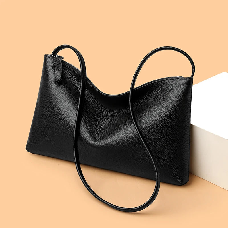 100% Genuine Leather Shoulder Crossbody Bag For Women Sac 2025 High Quality Cow Leather Ladies Handbag Luxury Female Tote Bags