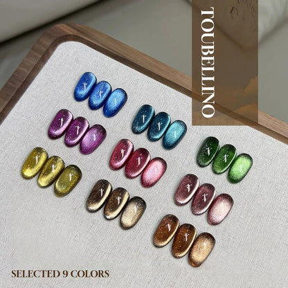 MIANEL 12ML Hit Product Gold Amber Cat Eye Gel Nail Polish 2026 New Blue Glass Beads Cat Eye Gel Nail Green Nails 1-21pcs