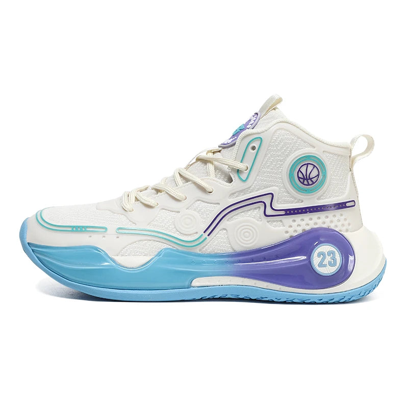 Unisex Basketball Shoes Thick Bottom Rebound Combat Training Sneakers Breathable Comfort Competition Basketball Boots for Men