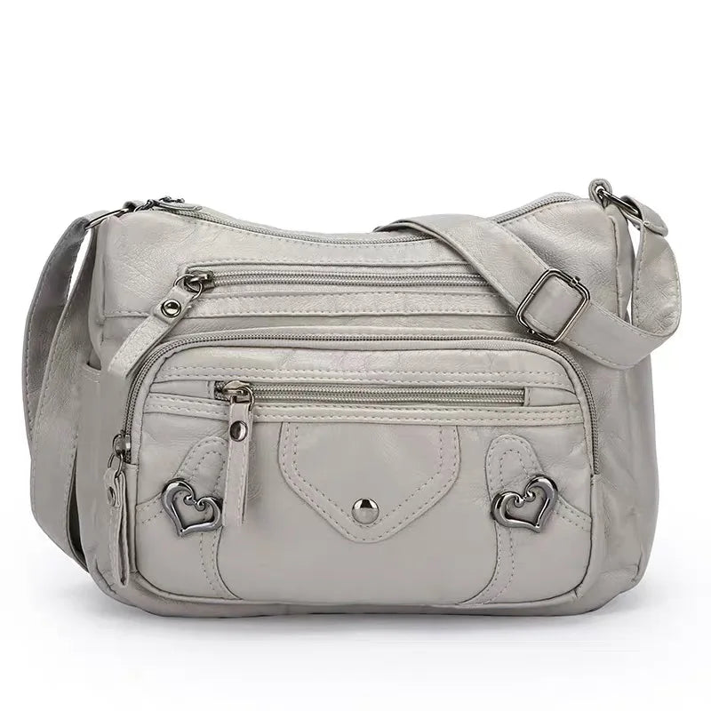 Multi Pocket Soft Leather Crossbody Bag Luxury Purses Handbags Women's Bag Designer Shoulder Messenger Bags for Women
