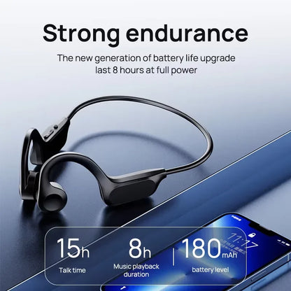 Original Bosete X7 Bone Conduction Wireless Headphones Bluetooth 5.3 Waterproof Ear Hook Sports Running Earphones With Mic