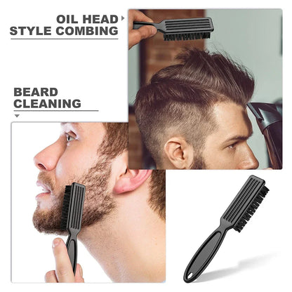 Beard Styling Brush Professional Shaving Beard Brush Hair Oil Head Styling Carving Cleaning Brush, Special for Real Hair Wigs