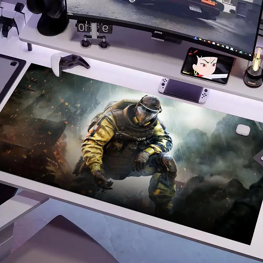 GAME Rainbow-six Mouse Pad Multiple Sizes Large Square Computer Office Game Table Mats Rubber Anti-slip Mousepads