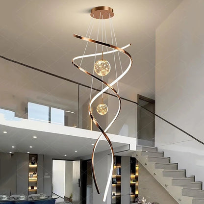 Modern home decor led lights pendant light lamps forstaircase Chandeliers for living room hanging light indoor lighting