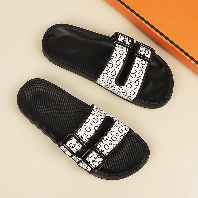 Men's Genuine Leather Sandals Comfortable Man Sandal House Slippers Man Summer Shoes Sale Genuine Mens Slipper Flip Flop Slides