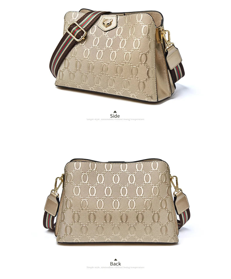 FOXER Cowhide Leather Women's Shoulder Bag Light Luxury Ladies Tote Bag Elegant Female Crossbody Bag Daily Commute Purse