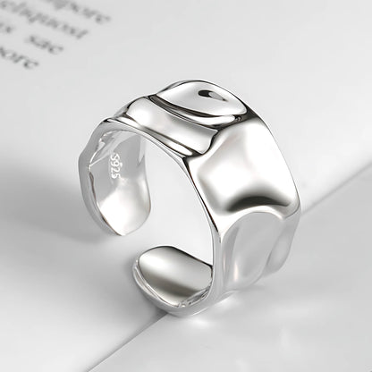 VENTFILLE 925 Sterling Silver Geometric Multilayer Round Bead Ring Female Fashion Punk Temperament Prevent Allergy Charm Jewelry