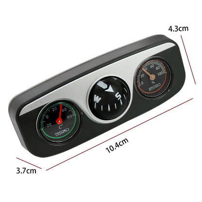 Car Dashboard Compasses Durable Car Accessories 3 in 1 Portable Vehicles Navigation Compass Navigation Ball Vehicle Thermometer