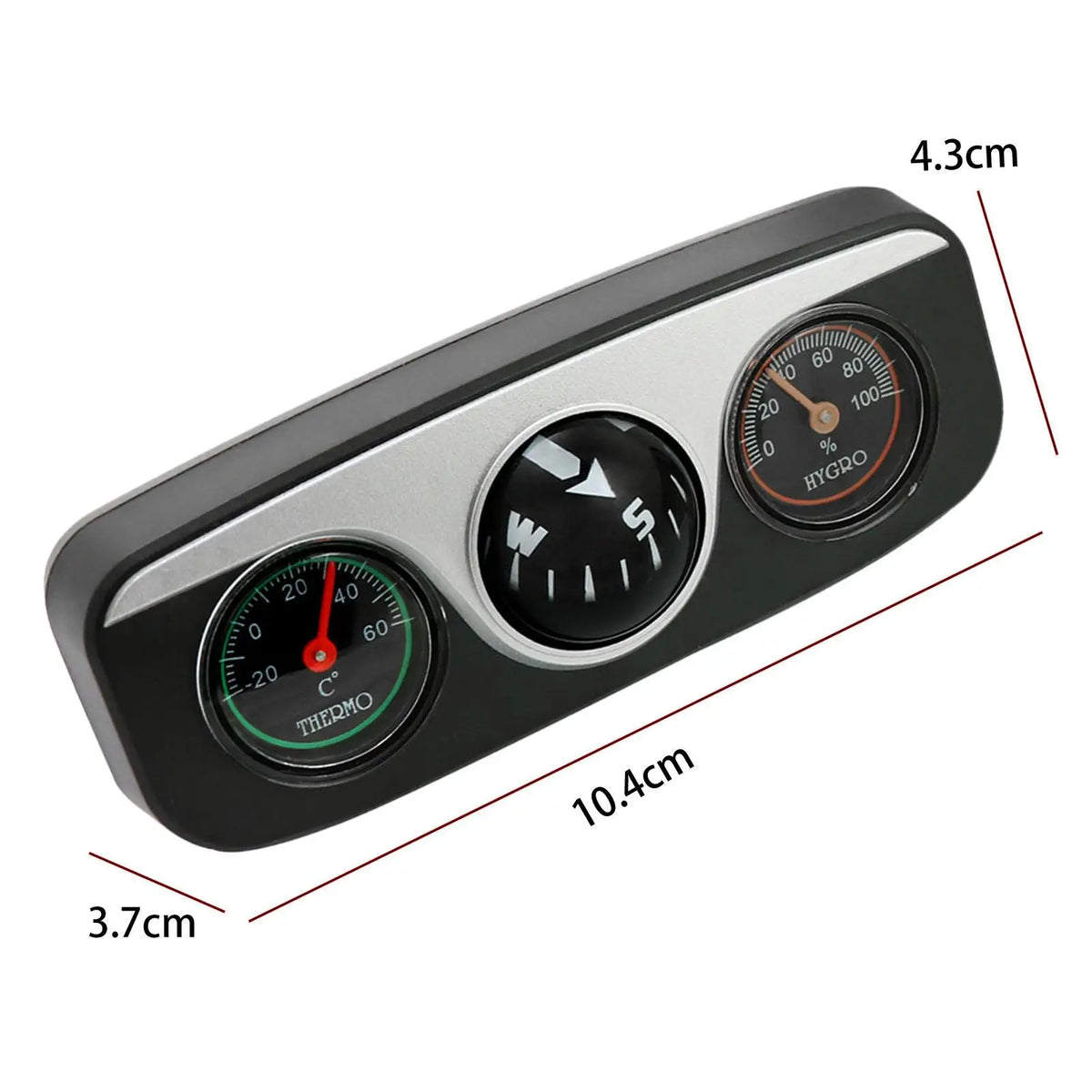 Car Dashboard Compasses Durable Car Accessories 3 in 1 Portable Vehicles Navigation Compass Navigation Ball Vehicle Thermometer