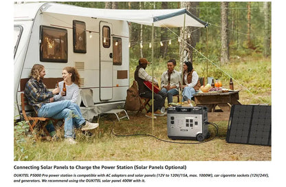 OUKITEL P5000 Pro Portable Power Station 3600W Solar Generator 5120Wh Lifepo4 Battery Home Backup Outdoor Camping Mobile power