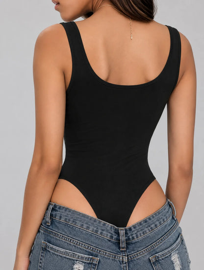 Women Sexy Black Mock Neck Sleeveless Bodysuit Vintage Tank Top Y2k Skinny  Clothing