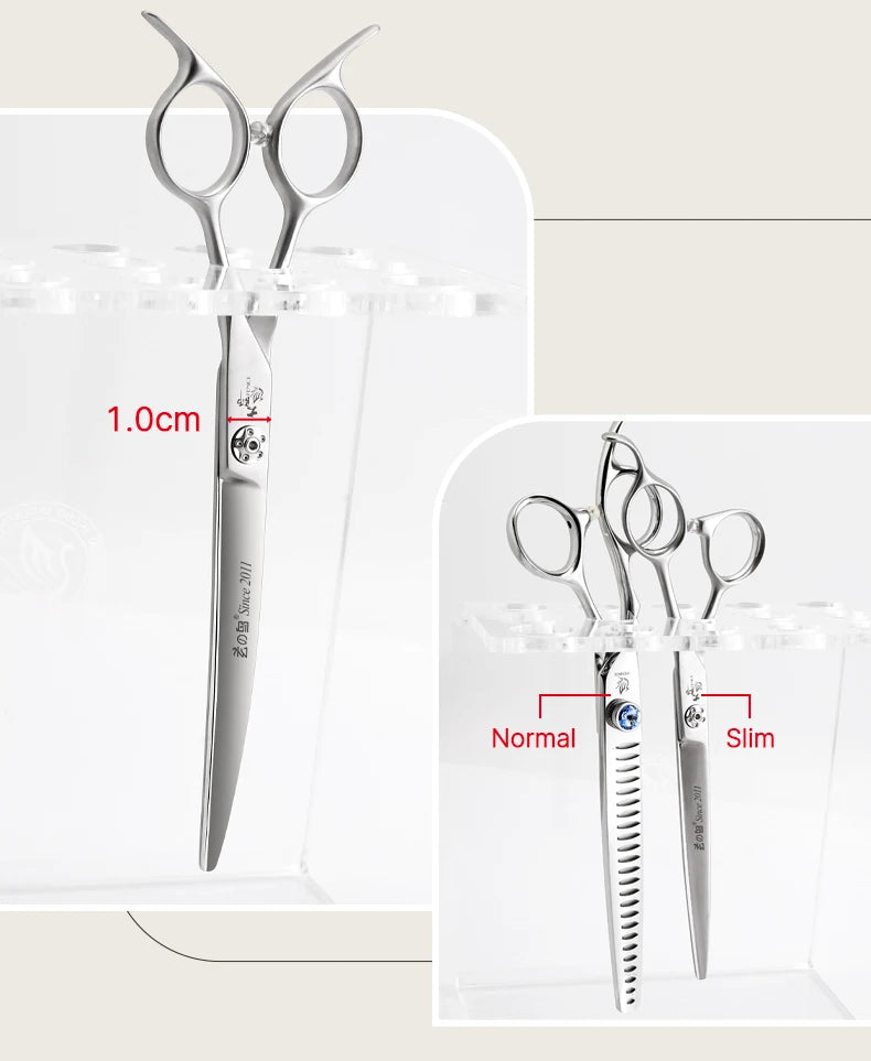 Fenice Slim Narrow Dog Grooming Scissors Set Straight/Curved/Thinner/Chunker Shears Scissors Specialized for KR and JP Groomers