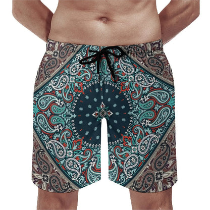 Customizable Bandana Beach Couple Swimsuits Men Casual Beach Pants Women Bikinis Brand New Design