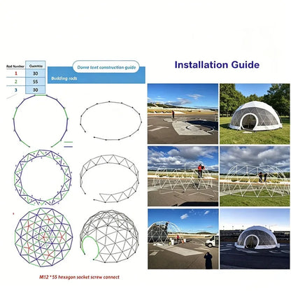 Luxury Glamping Dome House Geodesic Tent with Thermal Insulated Cover for Outdoor Camping Customizable