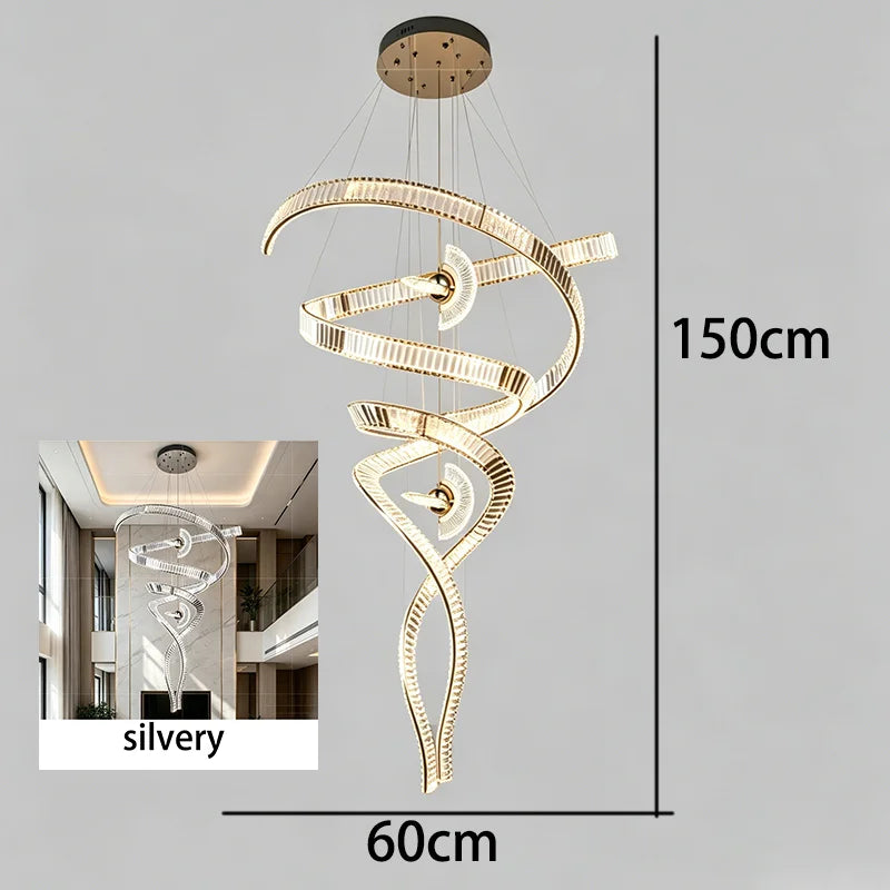 Nordic Home Decoration Stair Chandelier LED Pendant Lights Modern Ceiling Light Indoor Lighting Fixtures For Living Room Bedroom