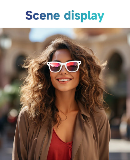 AI Smart Glasses 800W Anti Shake HD Camera Video Recording Languages Translation Sunglasses Bluetooth Call Music Play Man Women