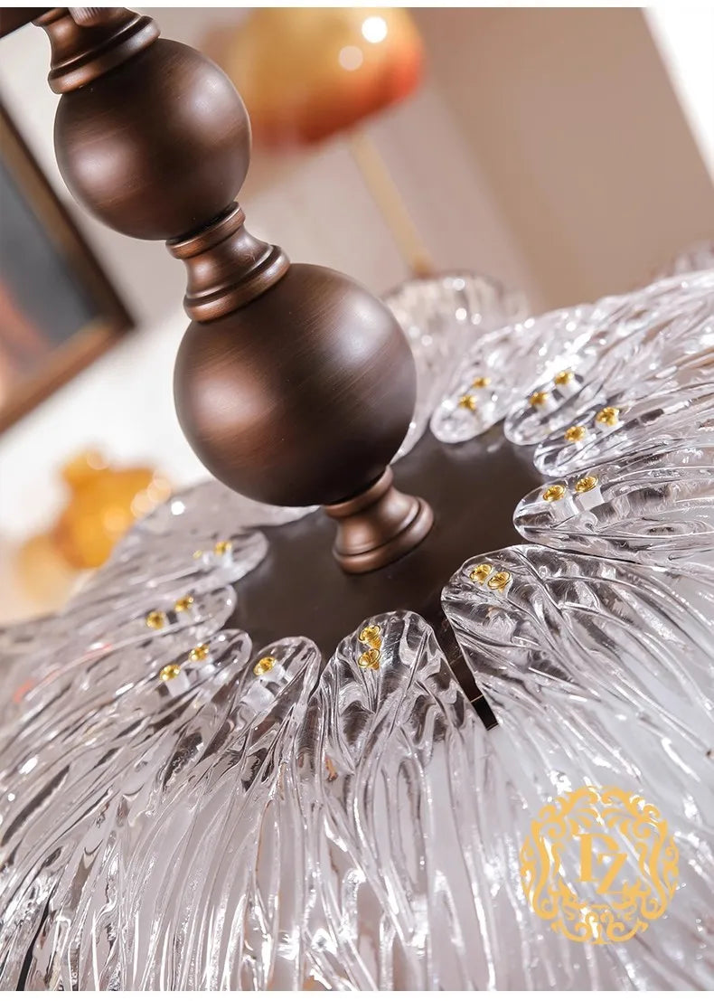 French Ceiling Lamp American Retro Bedroom Chandelier Lights Study Room Master Bedroom Lamp Suspension Luminaire