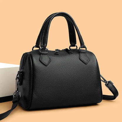 100% Genuine Leather Tote Bag Women Bags Designer Cowhide Luxury Handbags Ladies Shoulder Crossbody Bags Commuting Messenger Sac