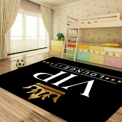 VIP Royal Crown Floor Mat - Non-Slip Rug with Elegant Design for Living Room Office Lounge, Premium Home & Commercial Decor