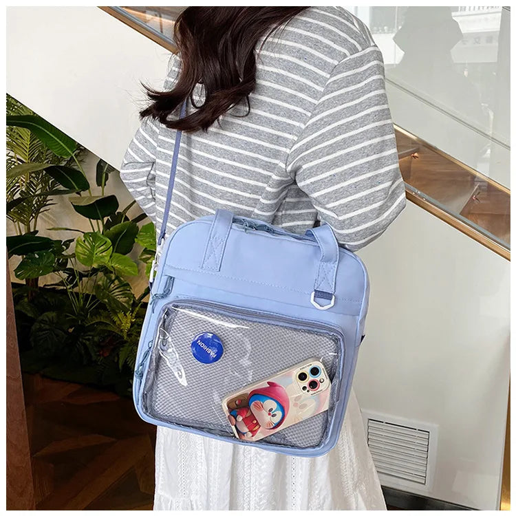 Japanese Style Kawaii Itabag For Dolls Large Handbags New Nylon School Bags For Teenage Girls Tote Shoulder Bag JK Crossbody Bag