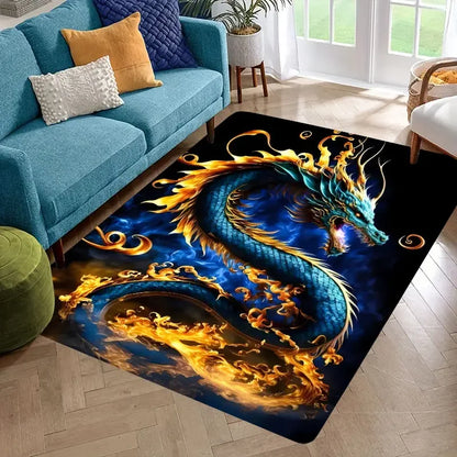 Extra Large Tiger Floor Mat Realistic 3D Tiger Print Mat with Mat for Living Room Bedroom Office Indoor Mat Modern Home Decor