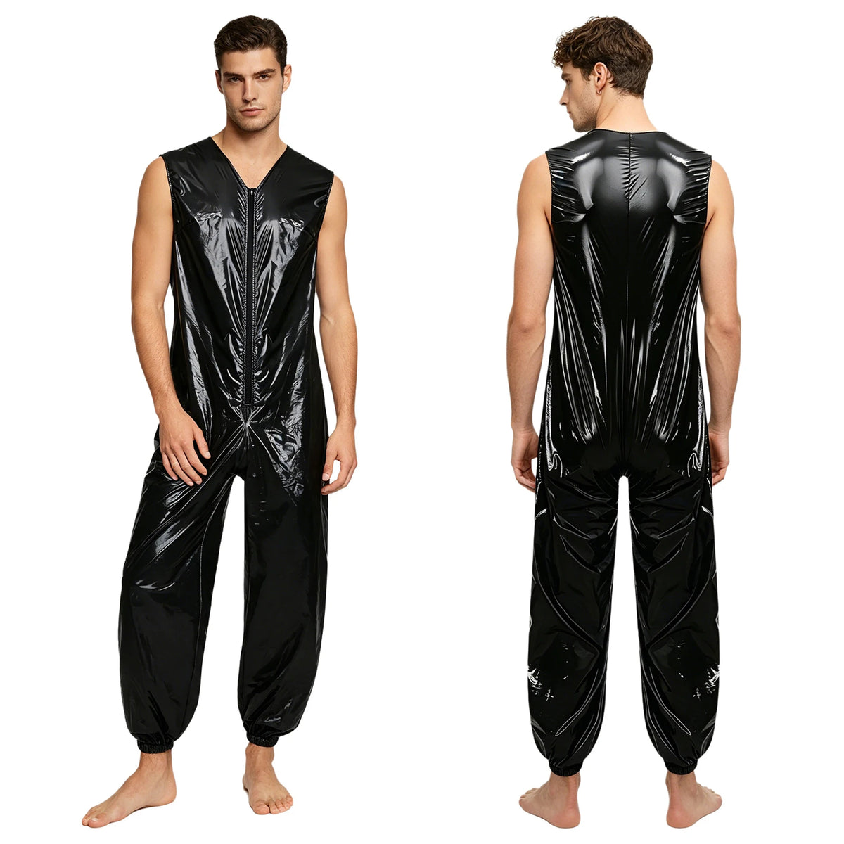 Adult Waterproof Adaptive Jumpsuit Leak-proof Diaper Cover Sleeveless Leg Opening Rompers for Elderly Bedridden Special Needs