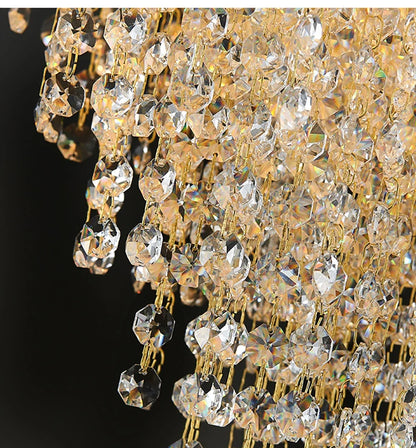 Luxury Crystal LED Hanging Chandeliers Italian Design Modern Pendant Lights Living Dining Room Home Restaurant Lighting Fixtures