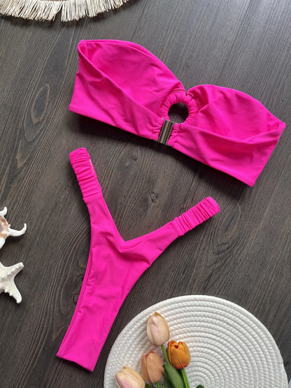 2026 Sexy Micro Bikini Tube top Women Swimsuits Female Swimwear Brazilian Bikini Set Thong Biquini Swimming Suits Beachwear