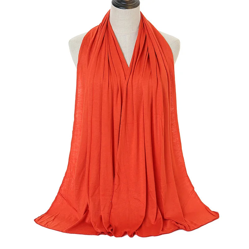 Premium Modal Cotton Jersey Hijab Scarf Long Muslim Shawl Plain Soft Turban Tie Head Wraps For Women Africa Headband 170x60cm