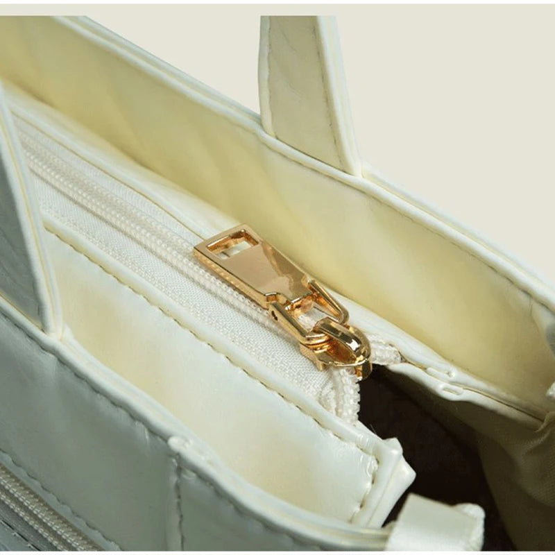 Sweet College Style Ribbon Ita Bag Women Fashion Shoulder Bags Large Capacity Tote Bag For Daily Commuting Transparent Handbag