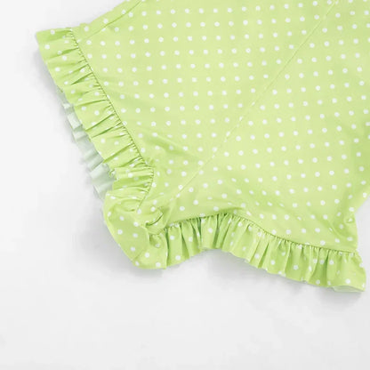 Bandage Halter Playsuits Women Polka Dot Print Summer Ruched Outfits Slim Backless Sleeveless V Neck Rompers Vacation Beach Gift